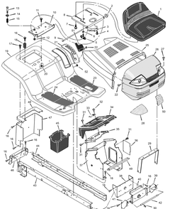 Part Location Diagram of 1001285E020 Murray Deck, Seat
